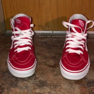 Red high top vans
